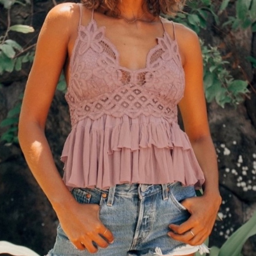 NWT Free People Adella Cami in Mauve